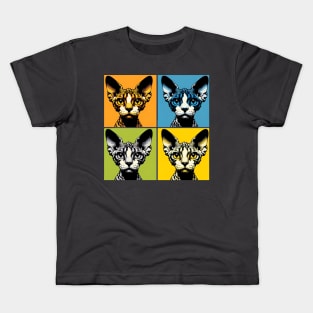 Devon Rex Pop Art - Cat Lovers Kids T-Shirt